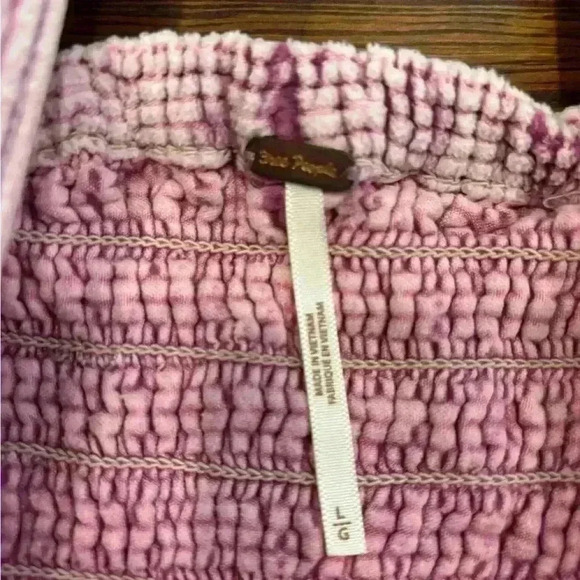 New NWT Free People Moon Flower Mini Corduroy Pink Dress Size Large - Picture 7 of 8